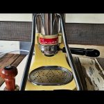 Arrarex Caravel model 2 yellow Espresso machine 1960 Italy