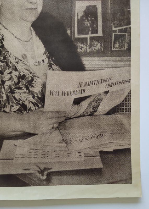 Vintage Dutch poster Queen Wilhelmina 1945 - Image 5
