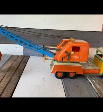 Gama Büssing dragline truck large tin toy car made in the 1960's in Western Germany
