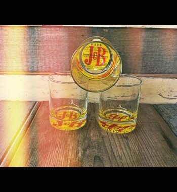 3 Whisky glasses J&B Justerini Brooks 1980 England