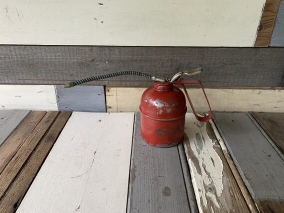 Oil squirt can red 70ml  G700 metal auto tool 1950 Italy - Image 7