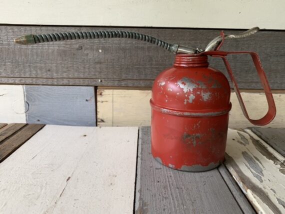 Oil squirt can red 70ml  G700 metal auto tool 1950 Italy - Image 5