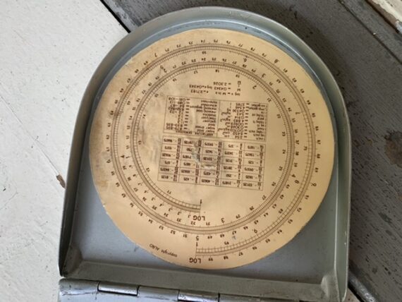 Alro 200R circular Slide rule metal case 1950 Holland - Image 3