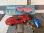 Eldon corvette stingray Touch Command RC car toy 1968 box Japan