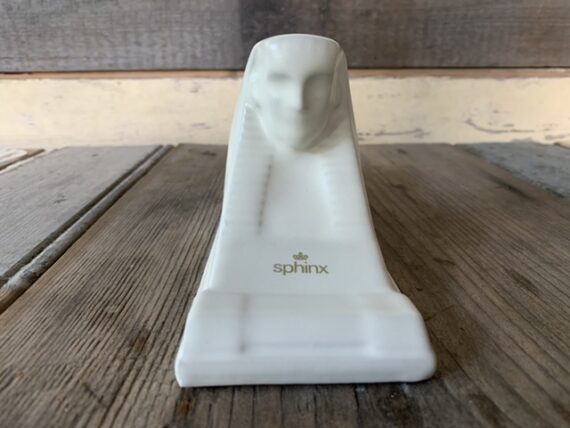 Ceramic Royal Sphinx white stylish cigar ashtray 1990 Holland - Image 2
