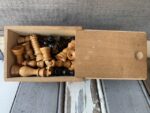 Chess set tournament size wood in box 1960 Belgium - Image 2