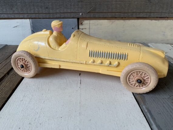 Tomte Stavanger big race car faded yellow vinyl 1970 Norway