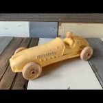 Tomte Stavanger big race car faded yellow vinyl 1970 Norway