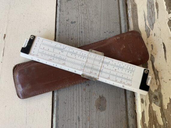 Diwa 851-4 Darmstadt pocket slide rule pouch 1960 Denmark