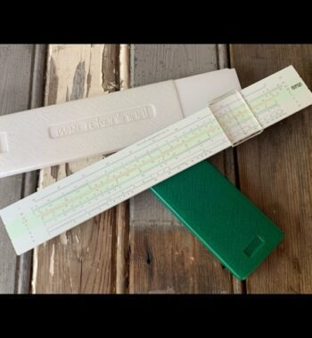 Fuji FJ 112 WN Wolter Noordhoff slide rule case Japan 1970