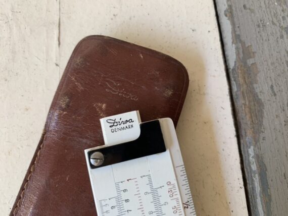 Diwa 851-4 Darmstadt pocket slide rule pouch 1960 Denmark