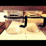 Set of 2 Bodum Bistro black handle Picard Tea glasses 1990 Denmark