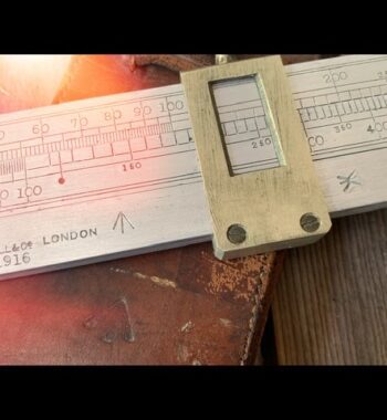 Metal artillery slide rule Nicholl WW1 British army 1916 England