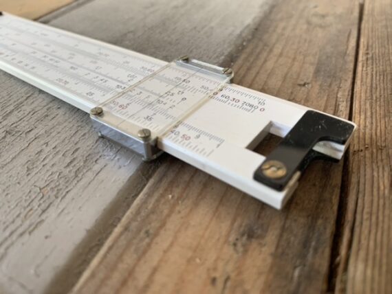 Diwa 851-4 Darmstadt pocket slide rule pouch 1960 Denmark