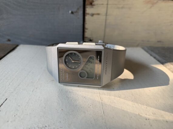 Casio Film watch FS-03 silver mirror mens quartz watch 2000 Japan - Image 8