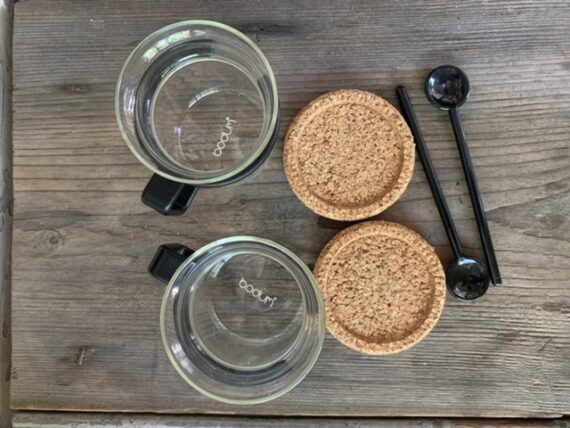 Boxed set of 2 Bodum Bistro black handle glasses Picard 2000 Denmark - Image 3