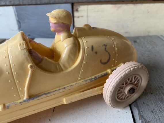 Tomte Stavanger big race car faded yellow vinyl 1970 Norway