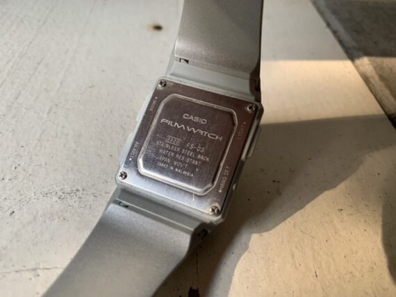 Casio Film watch FS-03 silver mirror mens quartz watch 2000 Japan