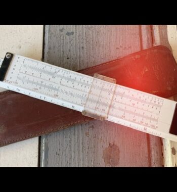 Diwa 851-4 Darmstadt pocket slide rule pouch 1960 Denmark