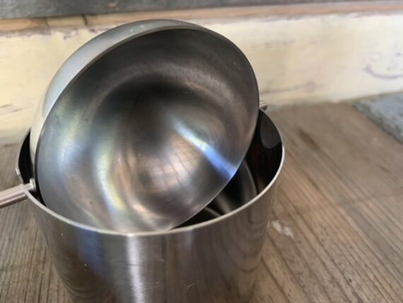 Arne Jacobsen Cylinda small Ashtray for Stelton stainless steel 1990 Denmark - Image 3