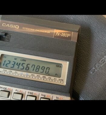 Casio fx-180P scientific calculator pouch 1990 Japan
