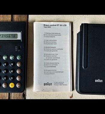 Braun Control ET 55 LCD Calculator 4835 design desk 1980 Germany