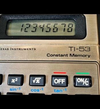 Texas Instruments calculator TI-53 Constant Memory 1980 Italy