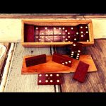 Double 6 Domino bakelite set handmade in box 1950 Holland