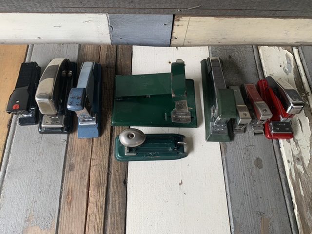 different colors vintage stapler