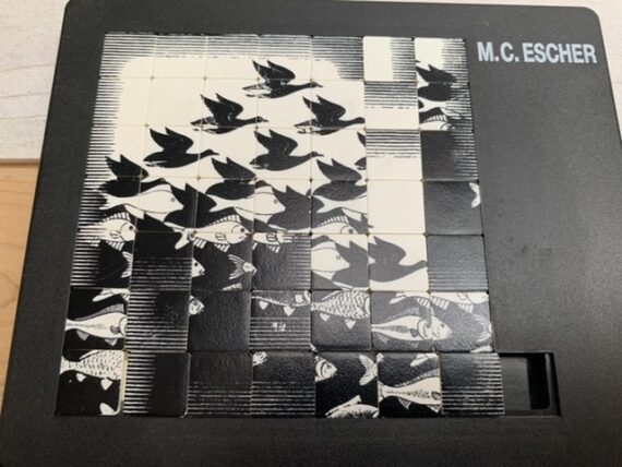M.C. Escher sliding puzzle game 1990 Pussycat Holland Germany - sky water - Image 4