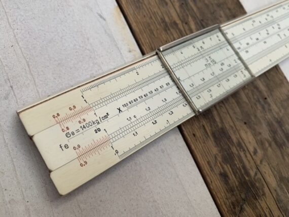Nestler 43 System Hoffmann Concrete slide rule in box 1930 Germany - Image 6