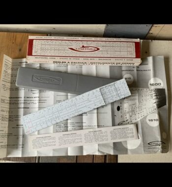 Graphoplex 1614 slide rule complete set 1960 France