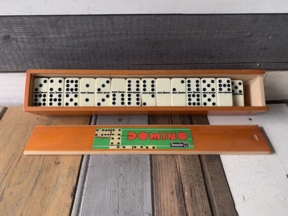Double 9 Domino set Jumbo 55 pieces 1970 Netherlands