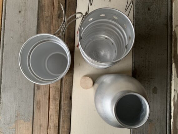 Borde Flask cooker Swiss Army Volcano aluminum set SIGG unused 1980 Switzerland - Image 7