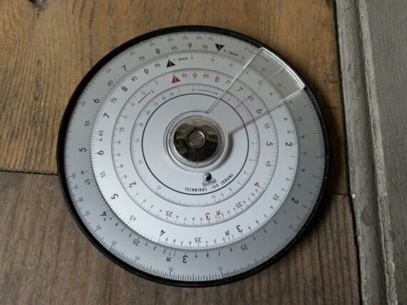 Norma Technikus 100 circular slide rule case Norma 1970 Germany