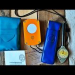 Inclination measure orange and map measuring wheel 1980 Germany vintage