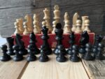 Chess set Staunton type smaller K62 wood in box 1940 Netherlands - Image 7