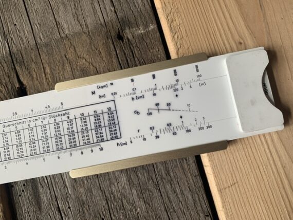 Aristo stahlbeton 939 n=15 Göttsch concrete slide rule case 1960 Germany - Image 7