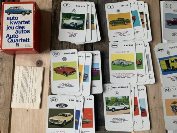 Go Fish Quartett card game cars Jumbo 1963 Holland