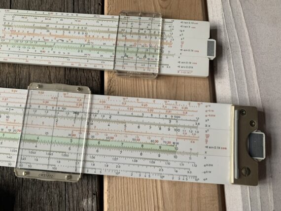 Faber Castell 2x Duplex 2/82N and 62/82N slide rule in case 1970 Germany - Image 9