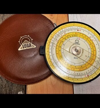 Loga 30 Tt circular duplex slide rule in case 1950 Switzerland