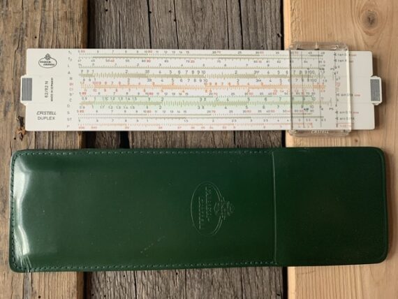 Faber Castell 2x Duplex 2/82N and 62/82N slide rule in case 1970 Germany - Image 4