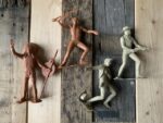 4x Large 6" 15 cm figures Indian Cowboy plastic 1960 Italy