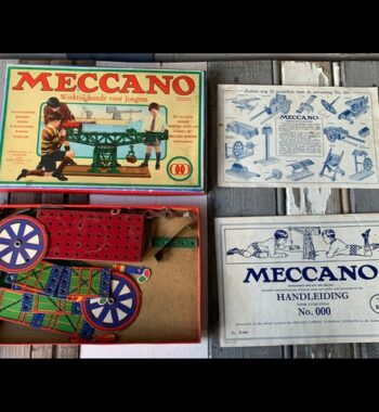 Meccano Box 000 card board pieces complete 1930's Netherlands England