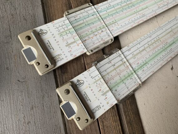 Faber Castell 2x Novo Duplex 2/83N and 2/82N slide rule in case 1970 Germany - Image 5