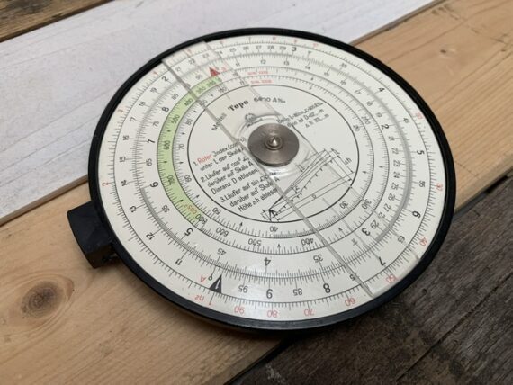 Loga Topo 6400A circular Surveyor slide rule in case 1950 Switzerland - Image 6