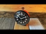 Junghans Astra red alarm clock 1970 Germany