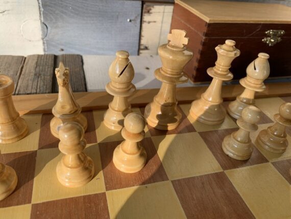 Set of chess pieces clock board Homas 1960 Netherlands - Image 3