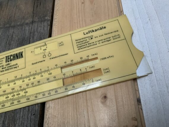 Air duct calculator 1/77 Luftkanäle slide chart 1960 Germany - Image 8