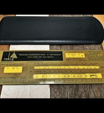 Air duct calculator 1/77 Luftkanäle slide chart 1960 Germany